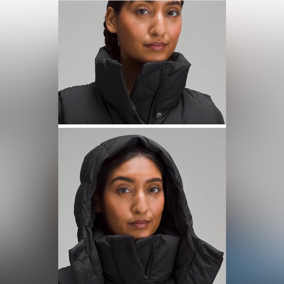 22”PTP 🎁 Sz 12 NWT Wunder Puff coat removable hood down crop super crop - Picture 5 of 14